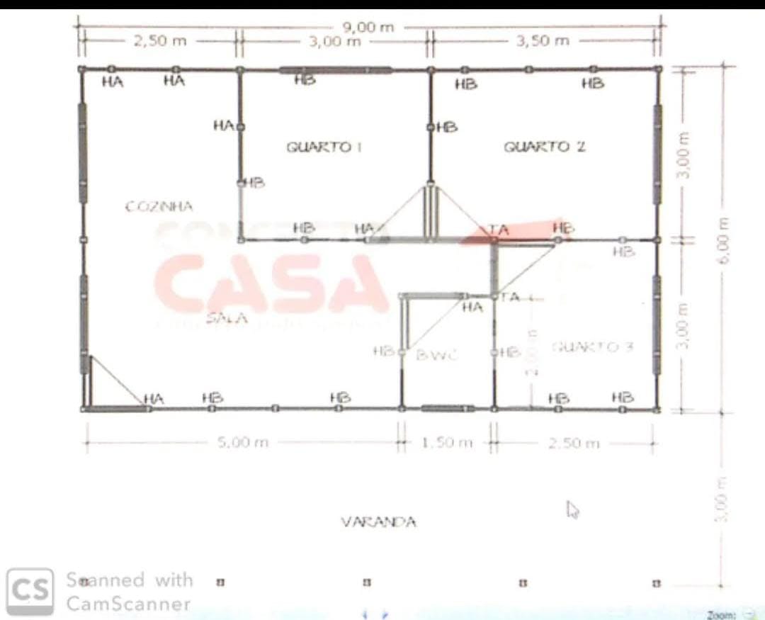 Casa com 81m² e varanda funcional