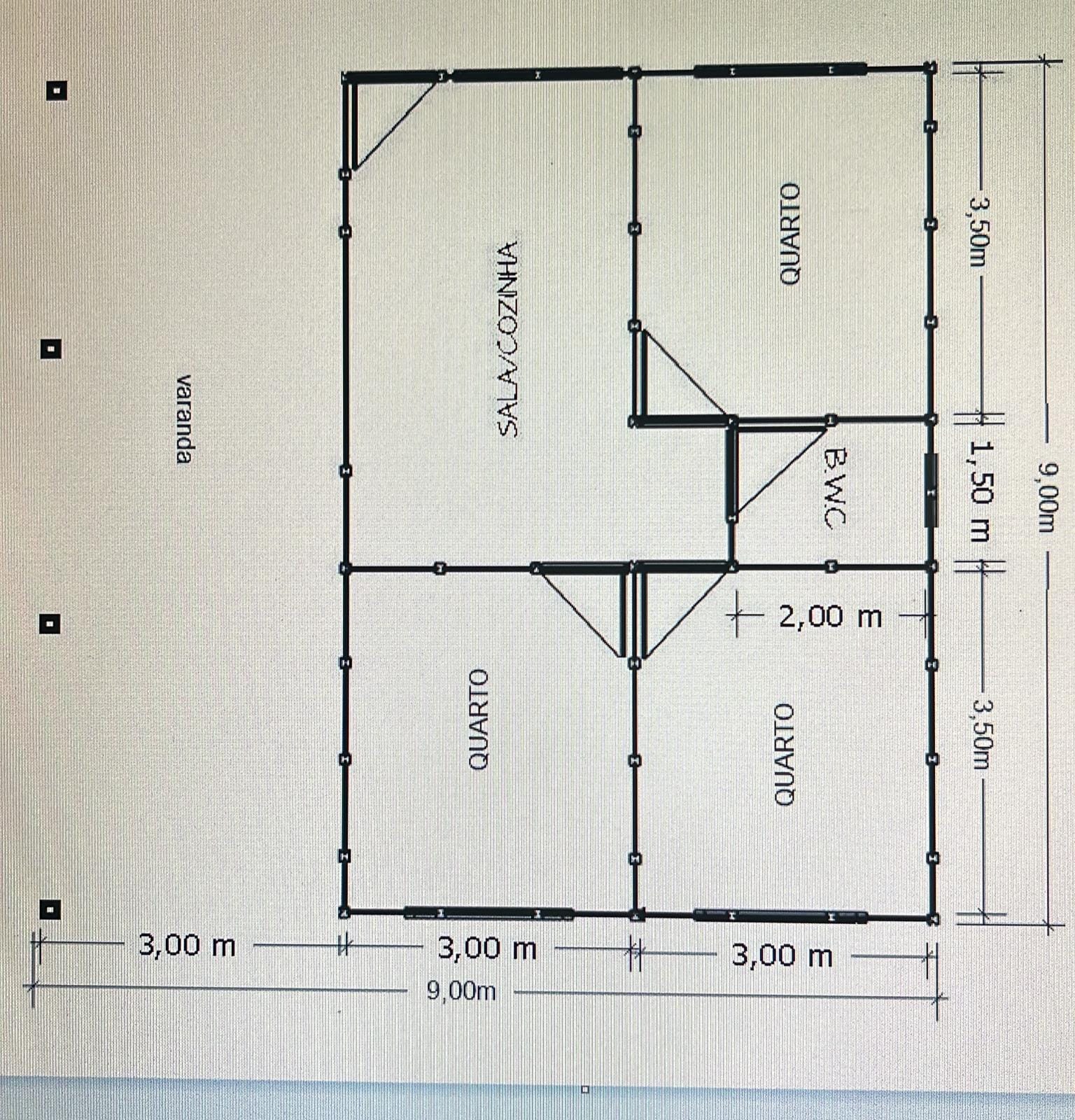 Casa compacta de 81m² com varanda