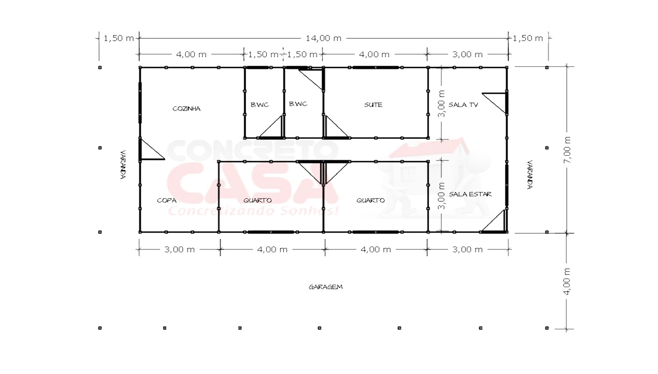 Casa ampla com 175m² totais